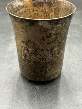 Vintage Napier children’s Cup silver plate with Engraved Monogram
